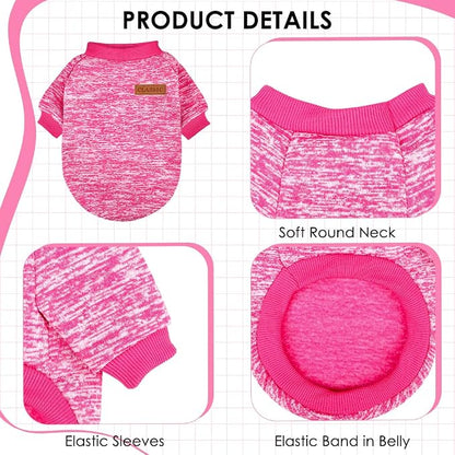 1 Pc Dog Sweaters for Small Dogs Girl Boy Winter Fleece Clothes Warm Soft Dog - Image 3