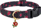 Cotton Handmade Dog Collar Cute and Distinctive Patterns Black Rose by Fyeqyaou