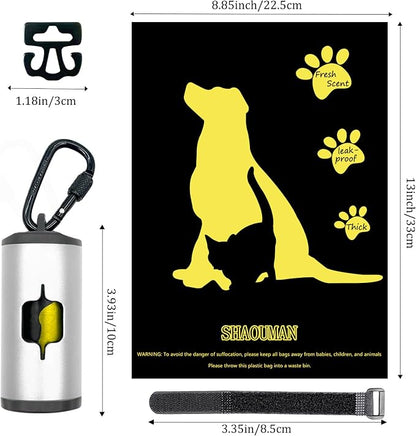 Metal Dog Poop Bag Holder w/Leash Clip|Durable Scratch-Resistant Aluminum|135 - Image 4