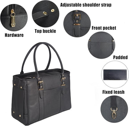 Fashion Pet Carrier Dog Purse Cat Bag Soft-Sided Carriers Travel Airline - Image 4