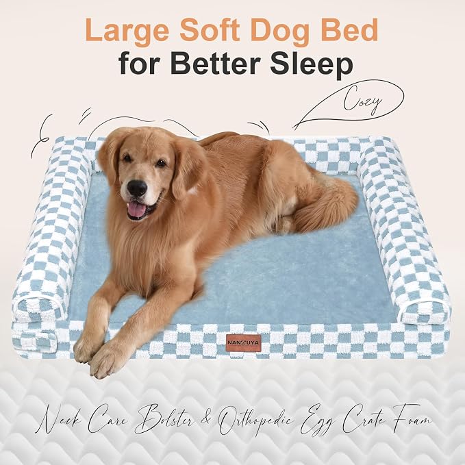 Large Dog Bed Orthopedic Washable: Beds Bolster XL Bed Large Big Dogs Egg Crate - Image 2