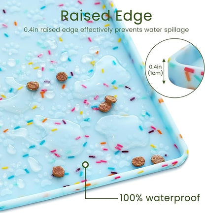 Ptlom Dog Food Mat Anti-Slip Dog Bowl Mats - Image 4