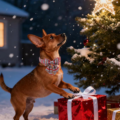 Christmas Plaid Dog Collar - Image 5