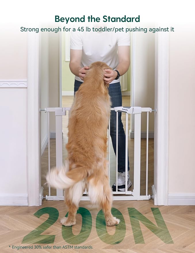 Babelio 36" Tall Baby Gate, PressGuard P7, 29-55" Auto Close Pressure Mounted - Image 2