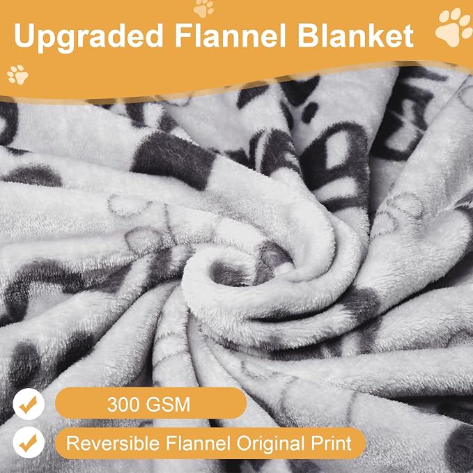 Soft Dog Blankets for Large Dogs & Cat Flannel Blanket Washable, 1 Pack 3 - Image 5