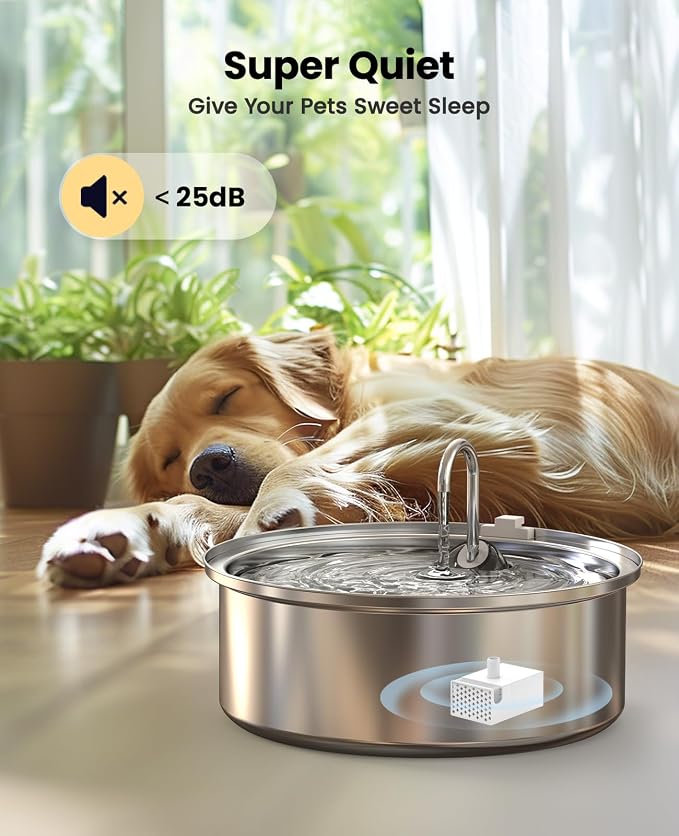 oneisall Dog Water Fountain for Large Dogs, 7L/230oz/1.8G Stainless Steel Dog - Image 3