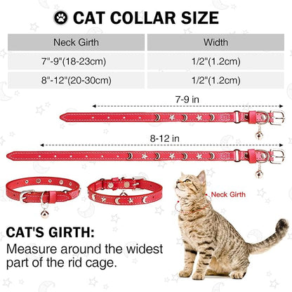 Leather Cat Collars for Boy Girl Cats - Image 4