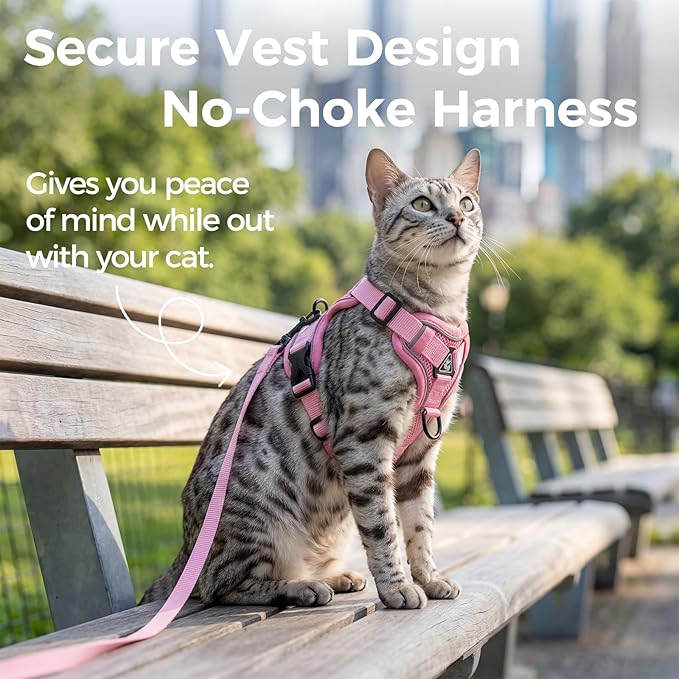 Cat Harness and Leash Set Escape Proof Tactical Small Kitten Harness Emotional - Image 3