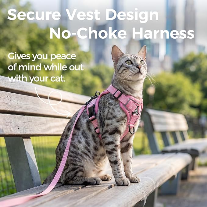 Cat Harness and Leash Set Escape Proof Tactical Medium Kitten Harness Emotional - Image 3