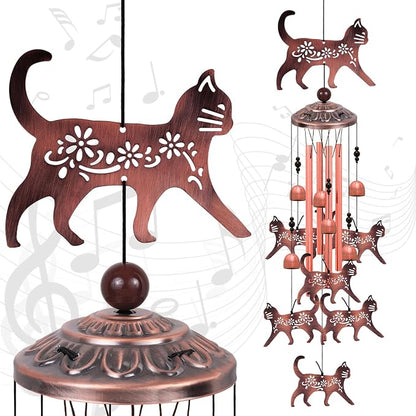 Outdoor Cat Wind Chimes, Gifts for Mom & Grandma & Woman & Family & Neighbor - Image 9