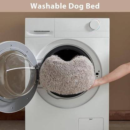 WNPETHOME Calming Dog Bed & Cat Bed, Anti-Anxiety Donut Small Dog Bed, Fluffy - Image 6
