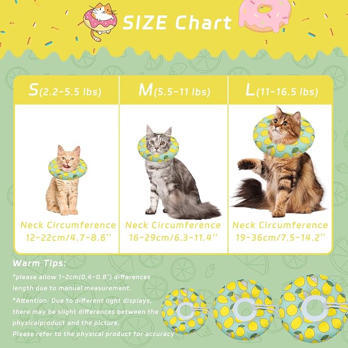 Cat Cone Collar Soft, Adjustable Cat Recovery Collars to Prevent Licking - Image 2