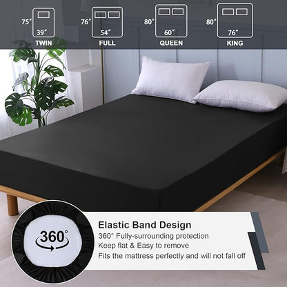 Waterproof Mattress Protector King Size, Fitted Sheet Style Breathable Mattress - Image 5