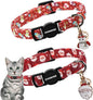 2 Pack Christmas Cat Collars Breakaway by DOGWONG