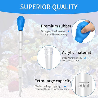 17.7in 1 Pieces Long Pipette for Fish Tank Coral Food Feeder Long Syringe Reef - Image 4