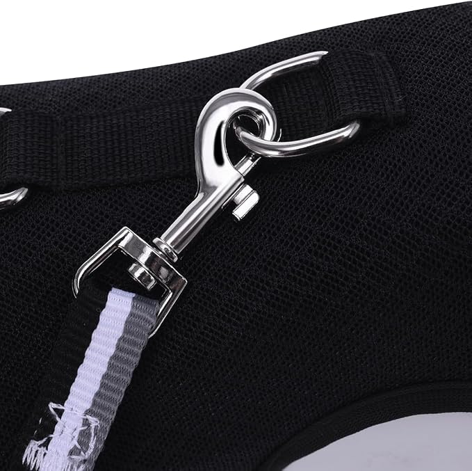 Cat Harness and Leash for Walking Escape Proof Breathable Mesh Fabric, Solid - Image 7