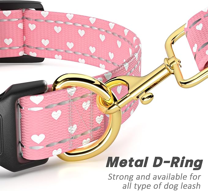 Reflective Dog Collar for Medium Dogs, Cute Adjustable Heavy-Duty Nylon Puppy - Image 5