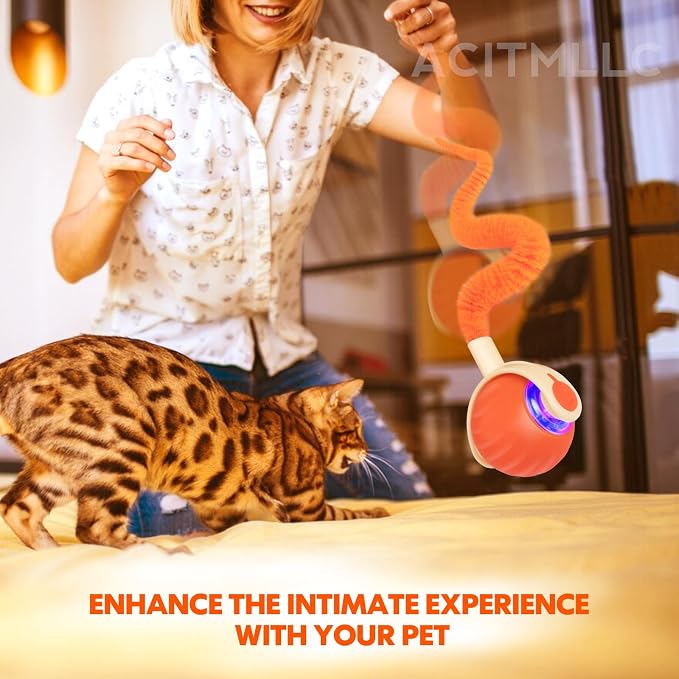 2025 New Interactive Cat Toy, Automatic Moving Cat Ball Toy - Image 3