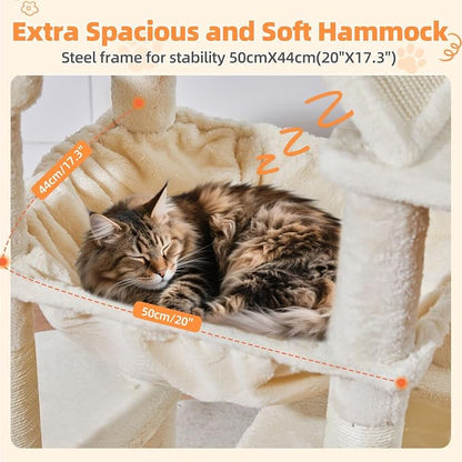 Taoqimiao Cat Tree 71-Inch, Cat Tower - Image 5