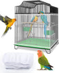 Bissap Bird Cage Seed Catcher, Universal Birdcage Net Nylon Adjustable Elastic by Bissap