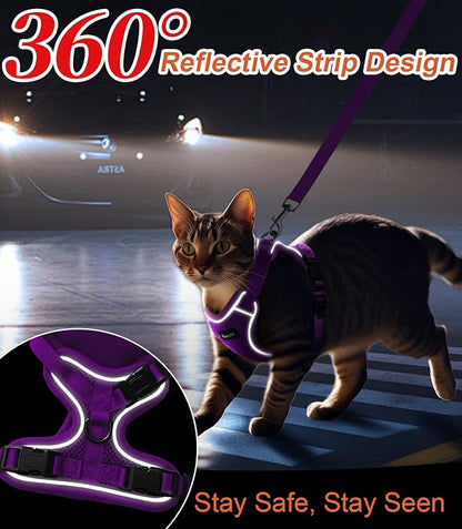 Cat Harness and Leash for Walking Escape Proof Soft Adjustable Cat Leash - Image 6