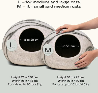MEOWFIA Cat Cave – Premium Felt Cat Bed - Image 3