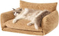 Hollypet Cat Bed Fluffy Plush Mutifuctional Double-Layer Soft Pet Couch by Hollypet