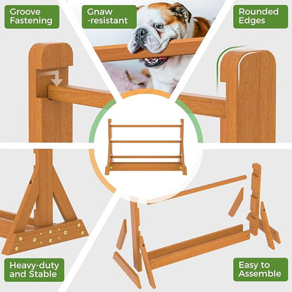 Dog Agility Set, Wooden Dog Agility Jumps & Dog Hurdles, Dog Agility Equipment - Image 6