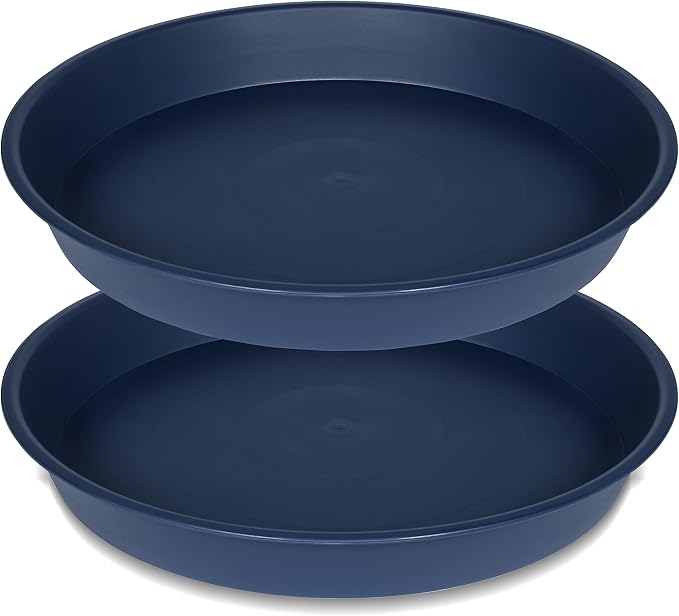 2 Pack of 20 21 inch Plant Saucer Round, Deep Plant Saucers by Bleuhome
