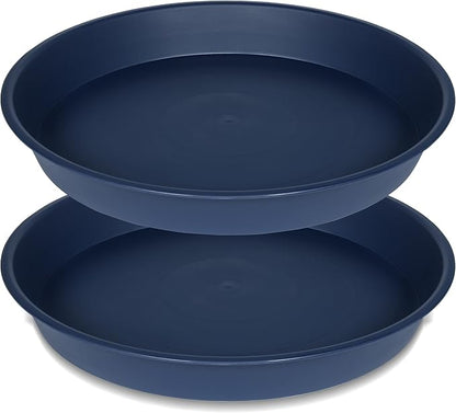 2 Pack of 20 21 inch Plant Saucer Round, Deep Plant Saucers by Bleuhome