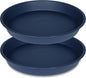 2 Pack of 18 19 inch Plant Saucer Drip Tray, Heavy Duty Deep Plant Saucers by Bleuhome