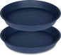 2 Pack of 8 inch Plant Saucer Clear, Heavy Duty Plastic Plant Water Tray 8 inch by Bleuhome