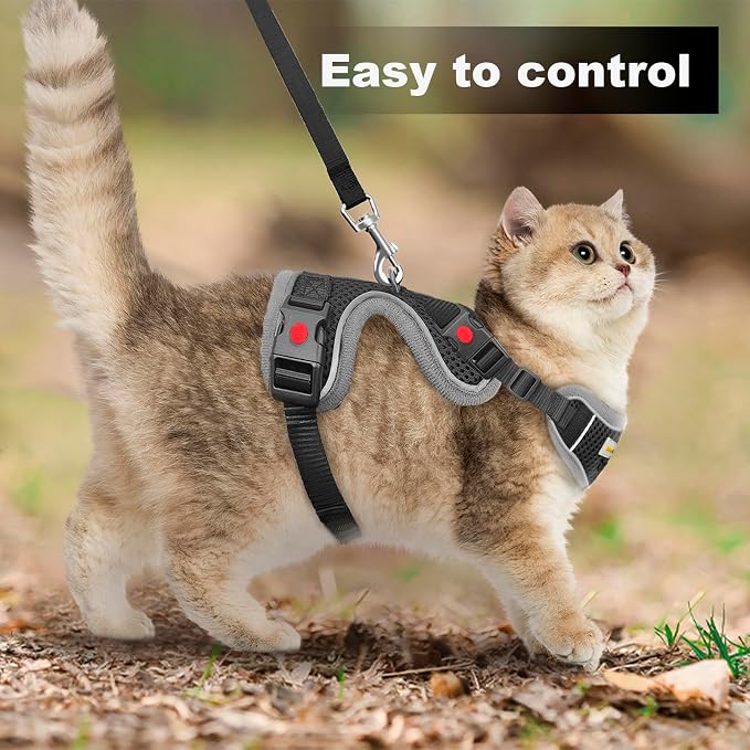 Cat Harness and Leash for Walking, Retractable Cat Harnesses and Leash Set - Image 5