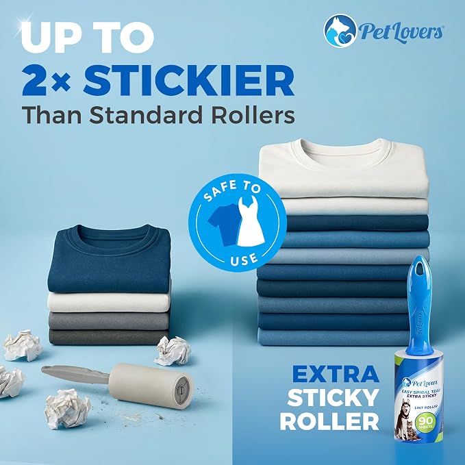 PetLovers Extra Sticky Lint Roller Value Set 270 Sheets - Image 7