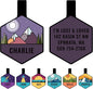 GoTags Silent Dog Tag, Personalized Engraved Hexagon Silicone Dog and Cat Name by GoTags