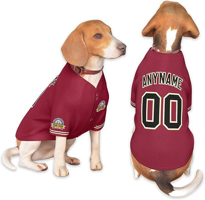 Custom Dog Baseball Jersey by KXK