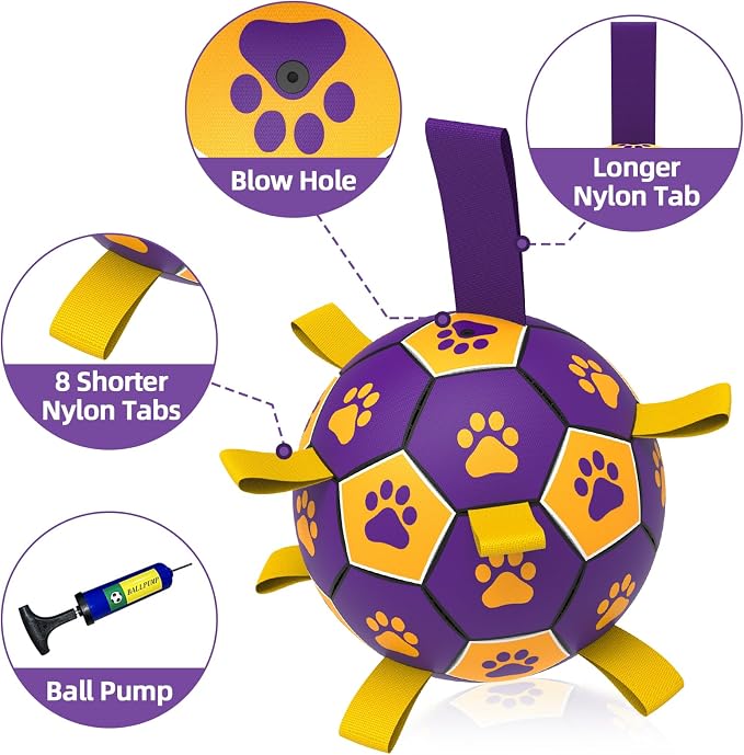 QDAN Dog Ropes Toys, Soccer Ball - Image 4