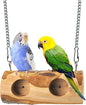 Natural Parakeet Swing Perch, Wood Bird Swing by MUYG