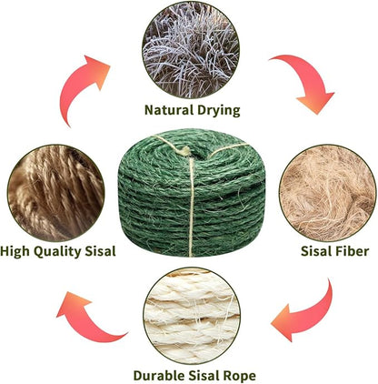 Green Sisal Rope 1/4 Inch by 65-Feet - Image 4