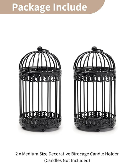 NUPTIO Black Decorative Bird Cage: Birdcage Hanging Lantern - Image 7