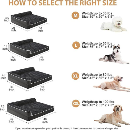 BFPETHOME Orthopedic Dog Beds for Large Dogs-Waterproof Sofa Dog Bed - Image 4