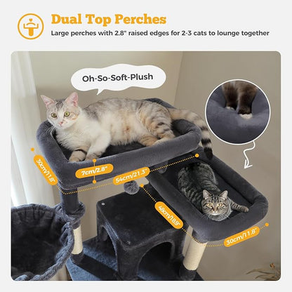 81" Heavy Duty Cat Tree for Large Cats up to 20lbs - Image 5