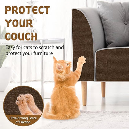 Climbing Cat Scratcher Mat Trimmable Cat Scratching Post Carpet 118’’x15.8’’ - Image 4