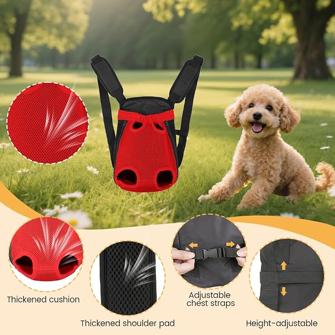 Inspack Dog Backpack Carrier/Cat Carrier, Adjustable Pet Front Carriers Travel - Image 5