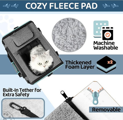 Cat Carrier American, Delta Airline Approved/Soft-Sided Pet Travel Bag - Image 6