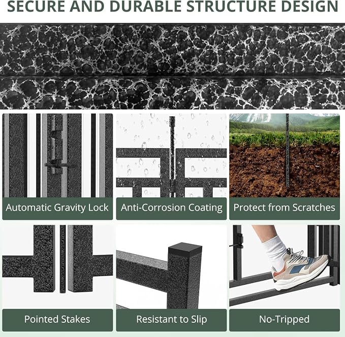 Dog Playpen Dog Fence Outdoor for Yard 47" H - Image 5