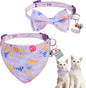 SCENEREAL Cat Bandana Collar for Birthday by SCENEREAL
