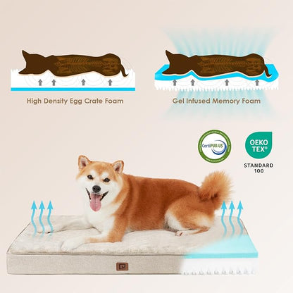 EHEYCIGA Waterproof Dog Bed Orthopedic 41"x27", Memory Foam Pet Bed - Image 4