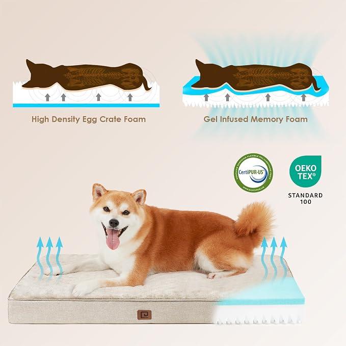 EHEYCIGA Waterproof Dog Bed Orthopedic 30"x20", Memory Foam Pet Bed - Image 4