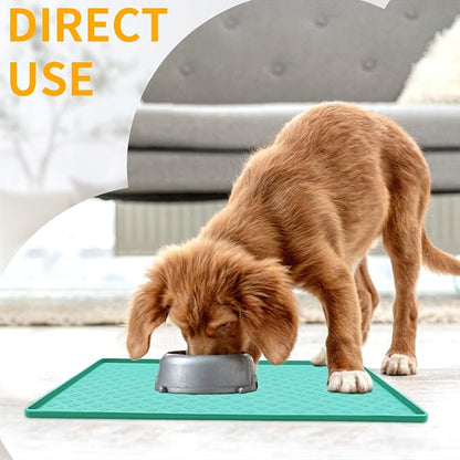 Ptlom Pet Placemat for Dog and Cat, Mat for Prevent Food and Water Overflow - Image 3